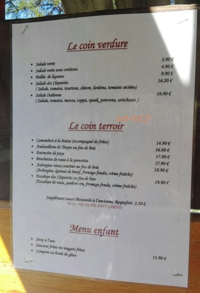 Les clapeiries — carte page 1