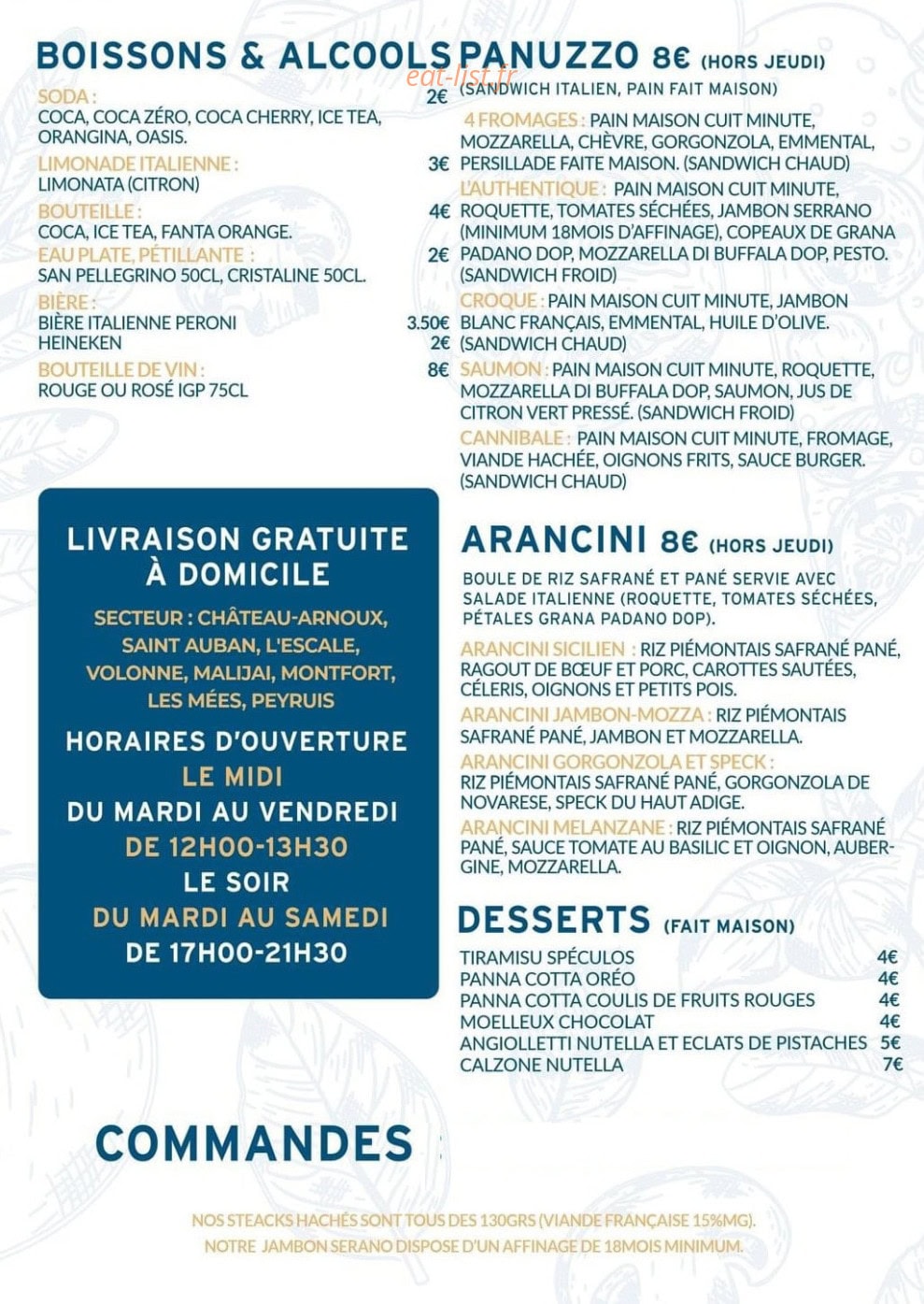 Nonna Pizza — carte page 3