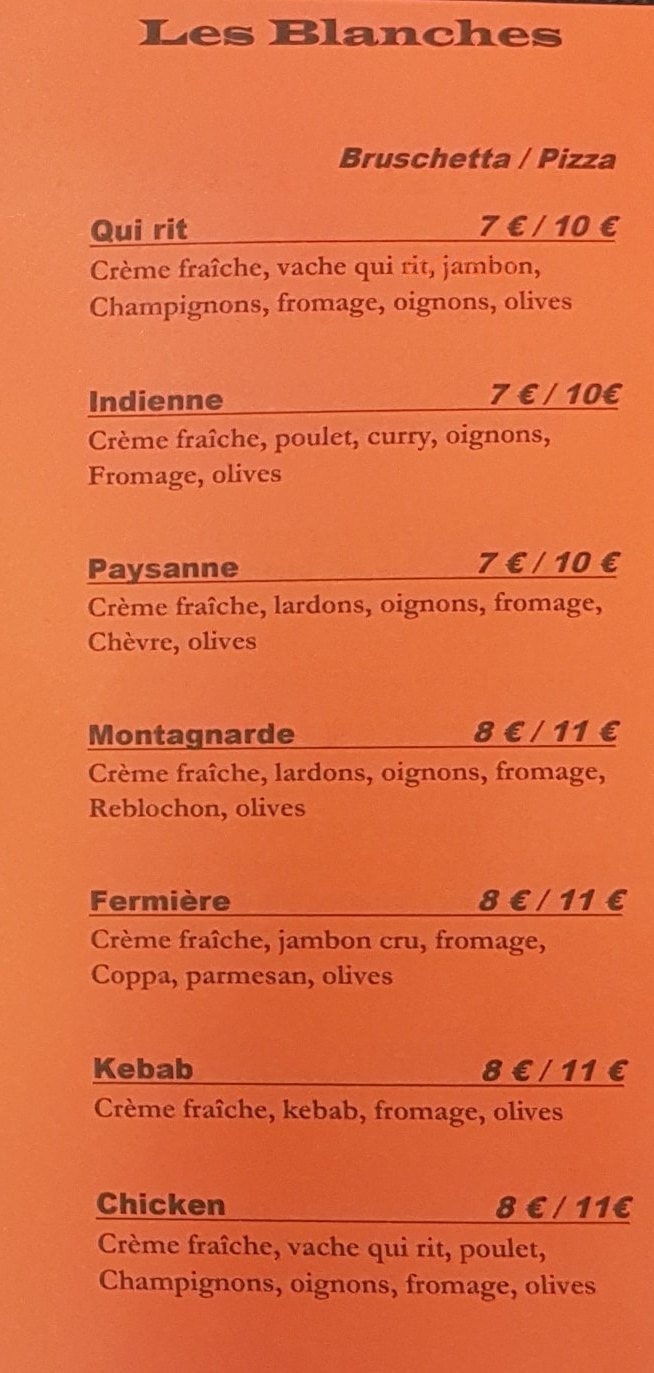 Pizza O'Delta — carte page 4