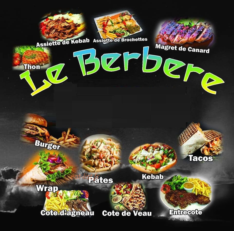 Restaurant Le Berbère — carte page 1