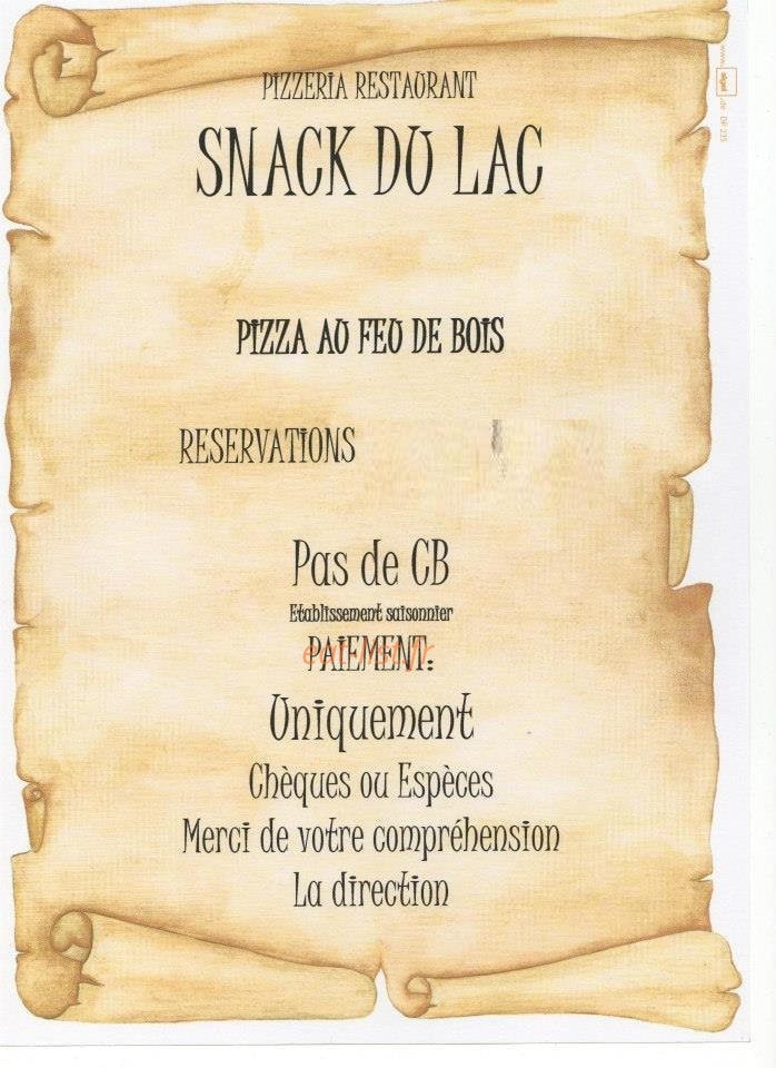 Snack du lac — carte page 7