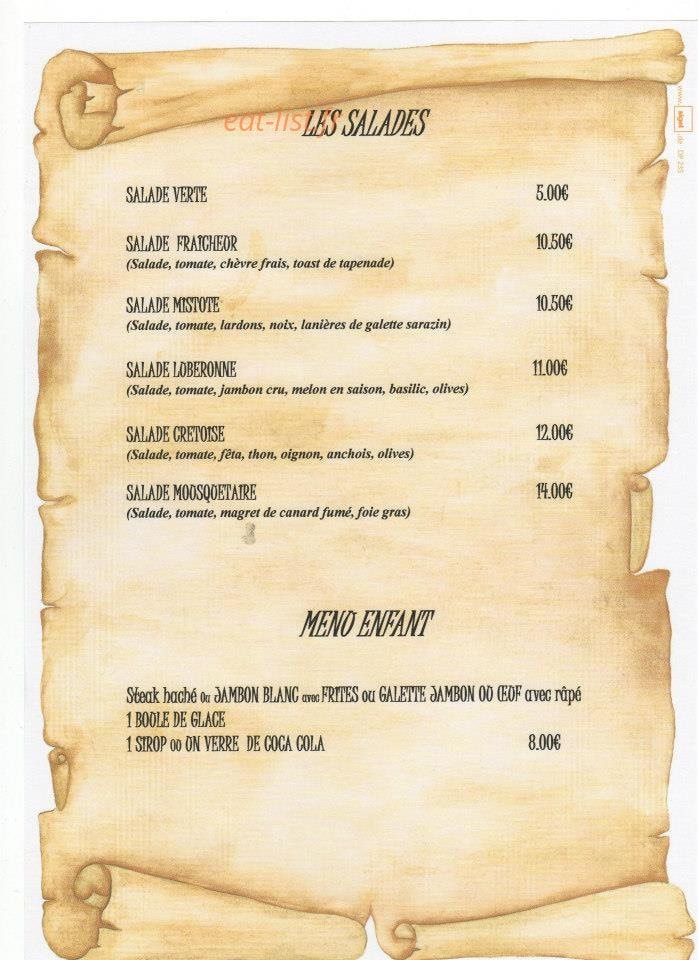 Snack du lac — carte page 2