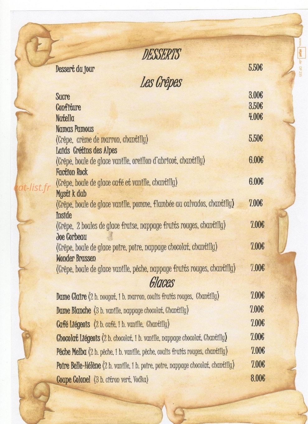 Snack du lac — carte page 6