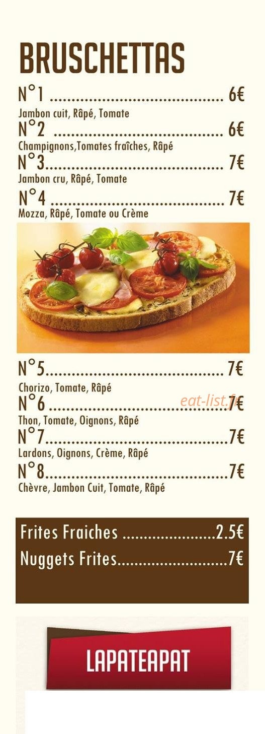 La Pâte à Pat — carte page 4