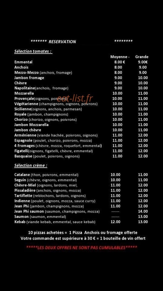 La pizza du provençal — carte page 2