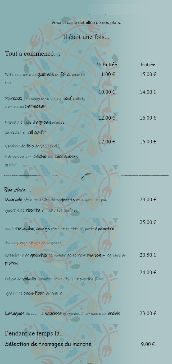 Il etait une fois... — carte page 1