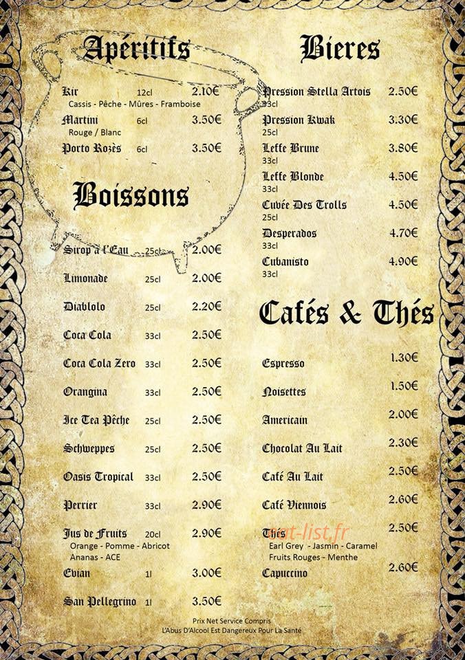 Le Calice des Temps Jadis — carte page 3