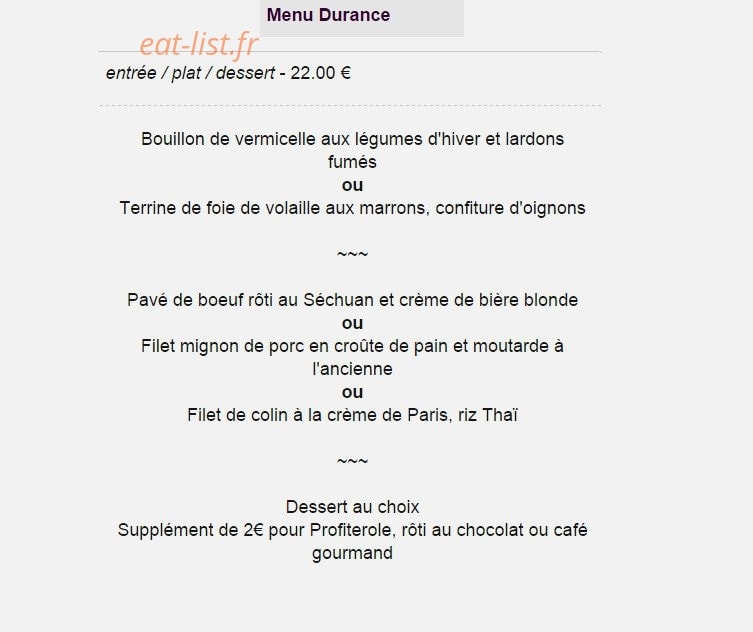 Le Mas des Saveurs — carte page 2