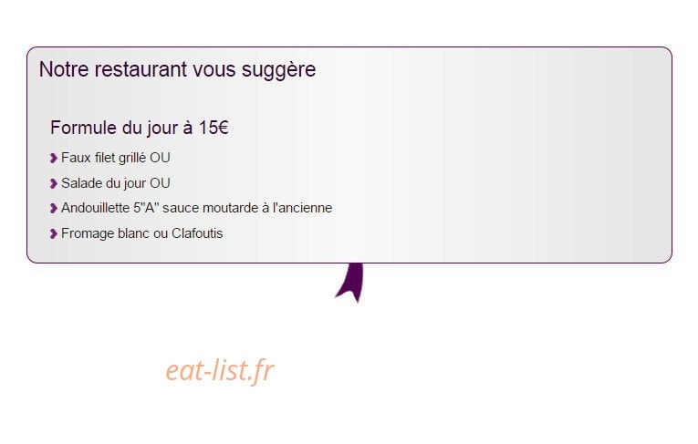 Le Mas des Saveurs — carte page 1