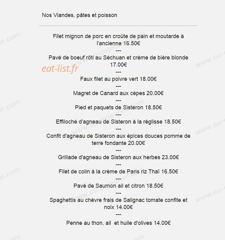 Le Mas des Saveurs — carte page 6