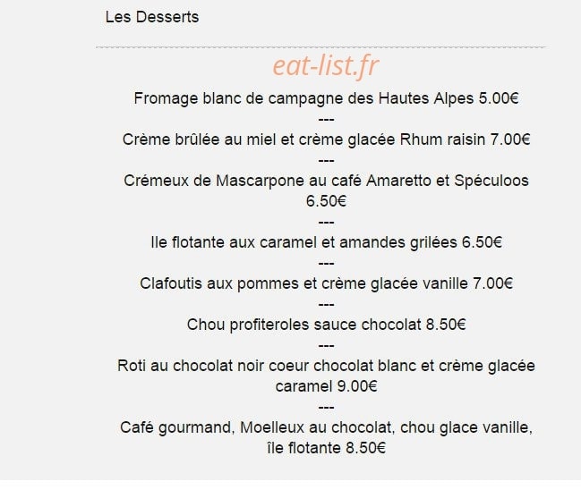 Le Mas des Saveurs — carte page 7