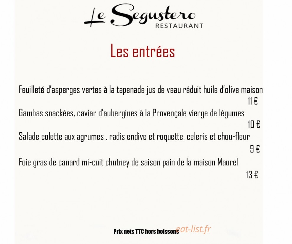 Le Segustero — carte page 1