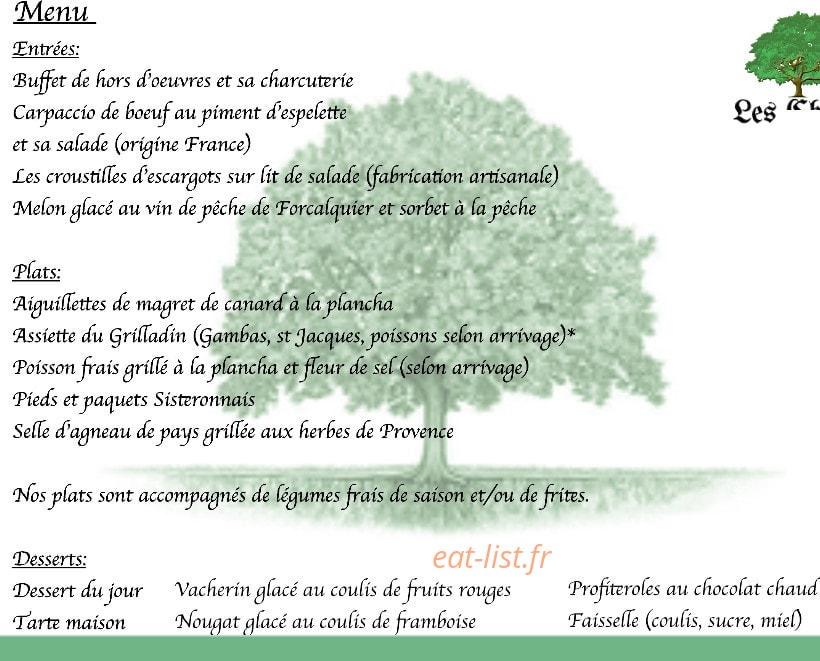 Les Chênes — carte page 1