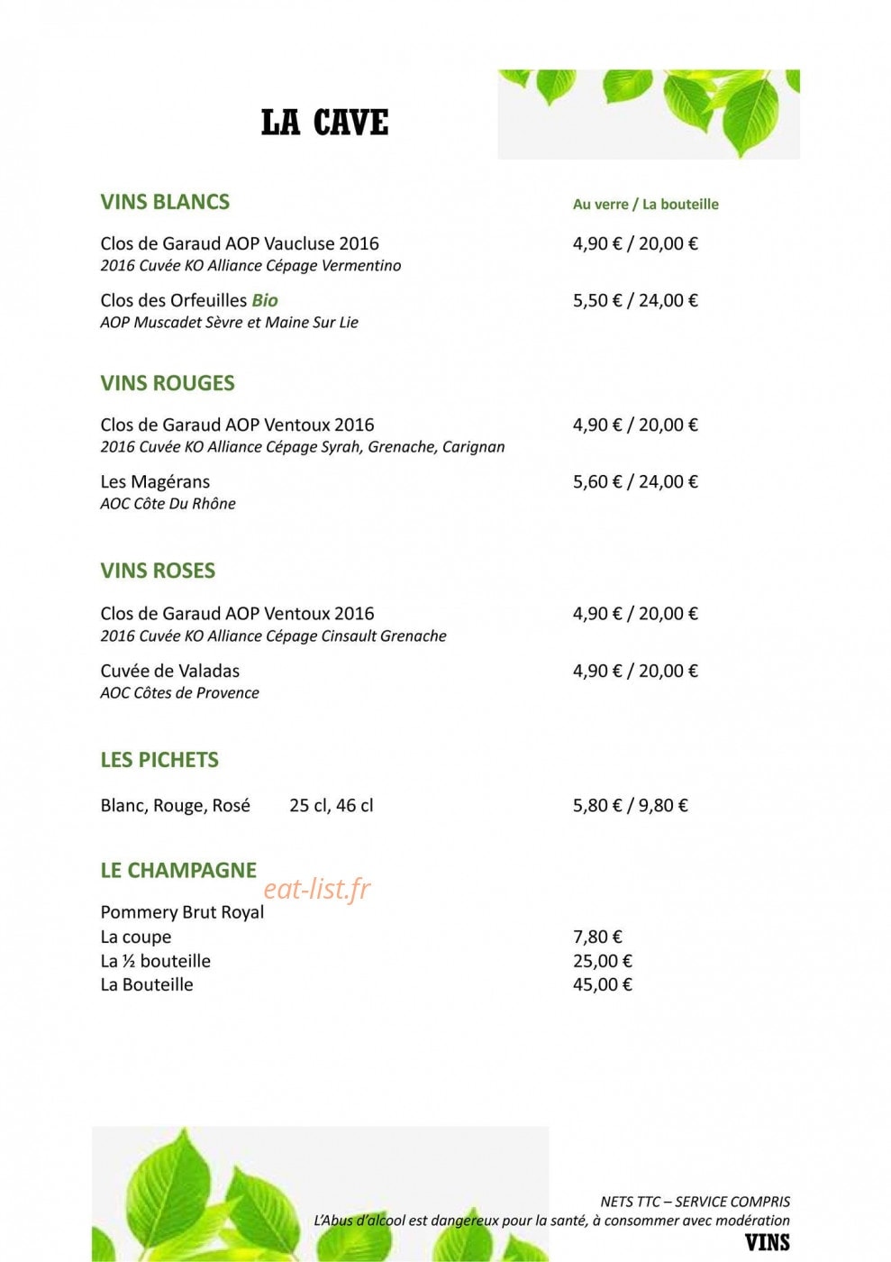 Les Tilleuls — carte page 6