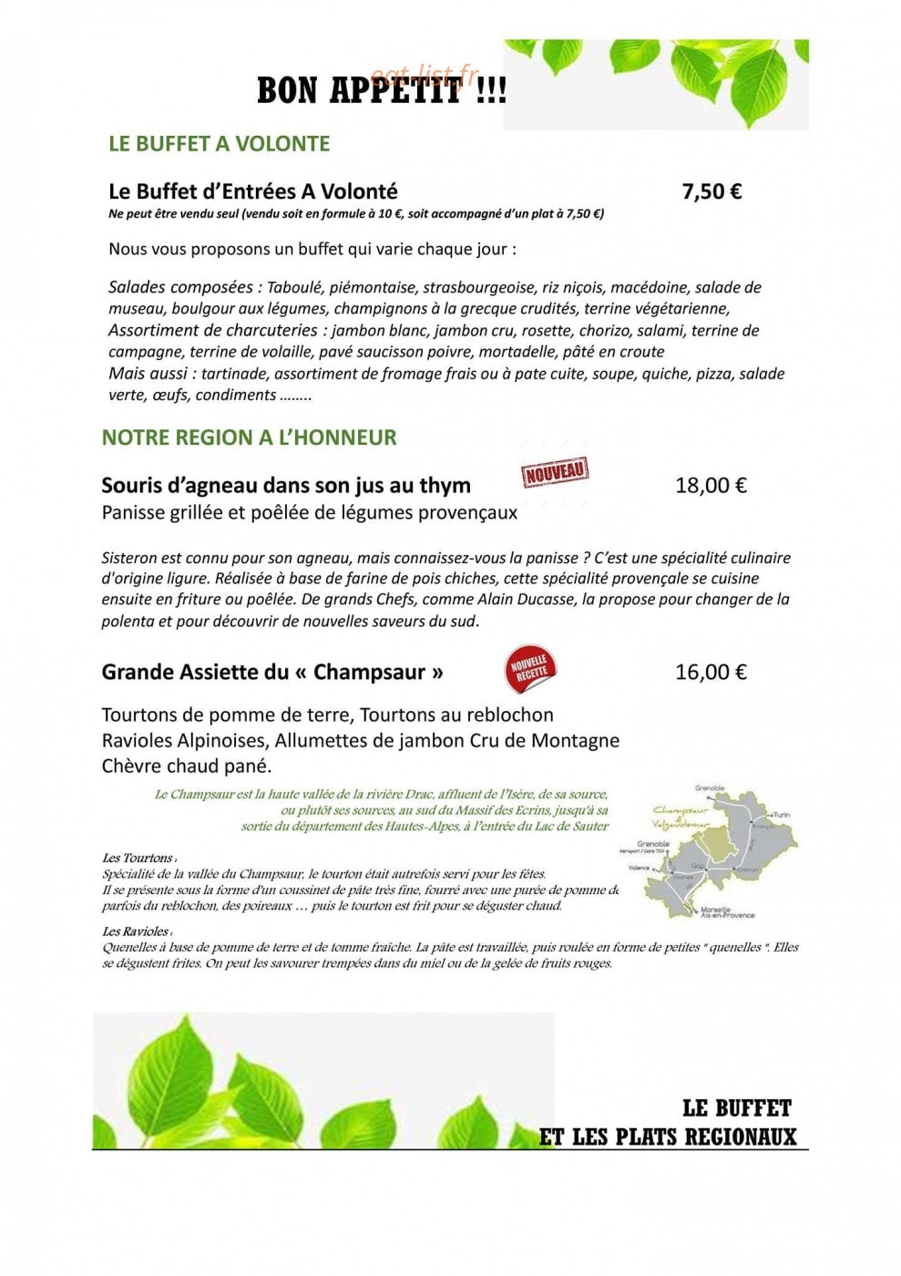 Les Tilleuls — carte page 2