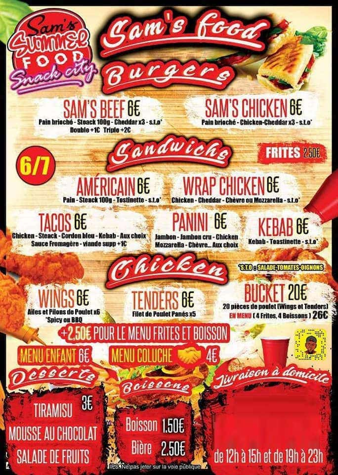 SAM’S summer-food — carte page 2