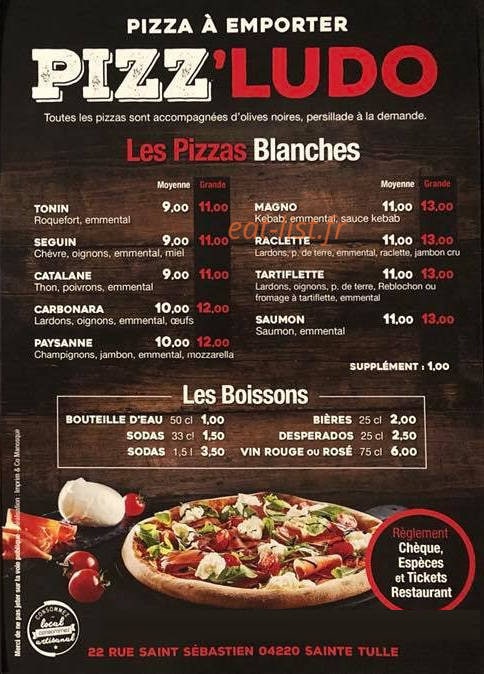 Pizz'Ludo — carte page 2