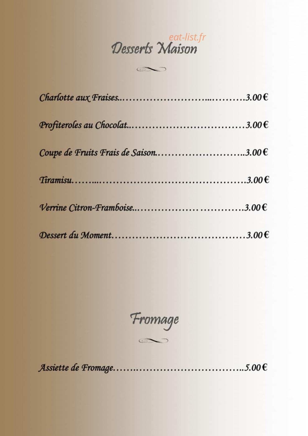 Bistrot des Alpes — carte page 5