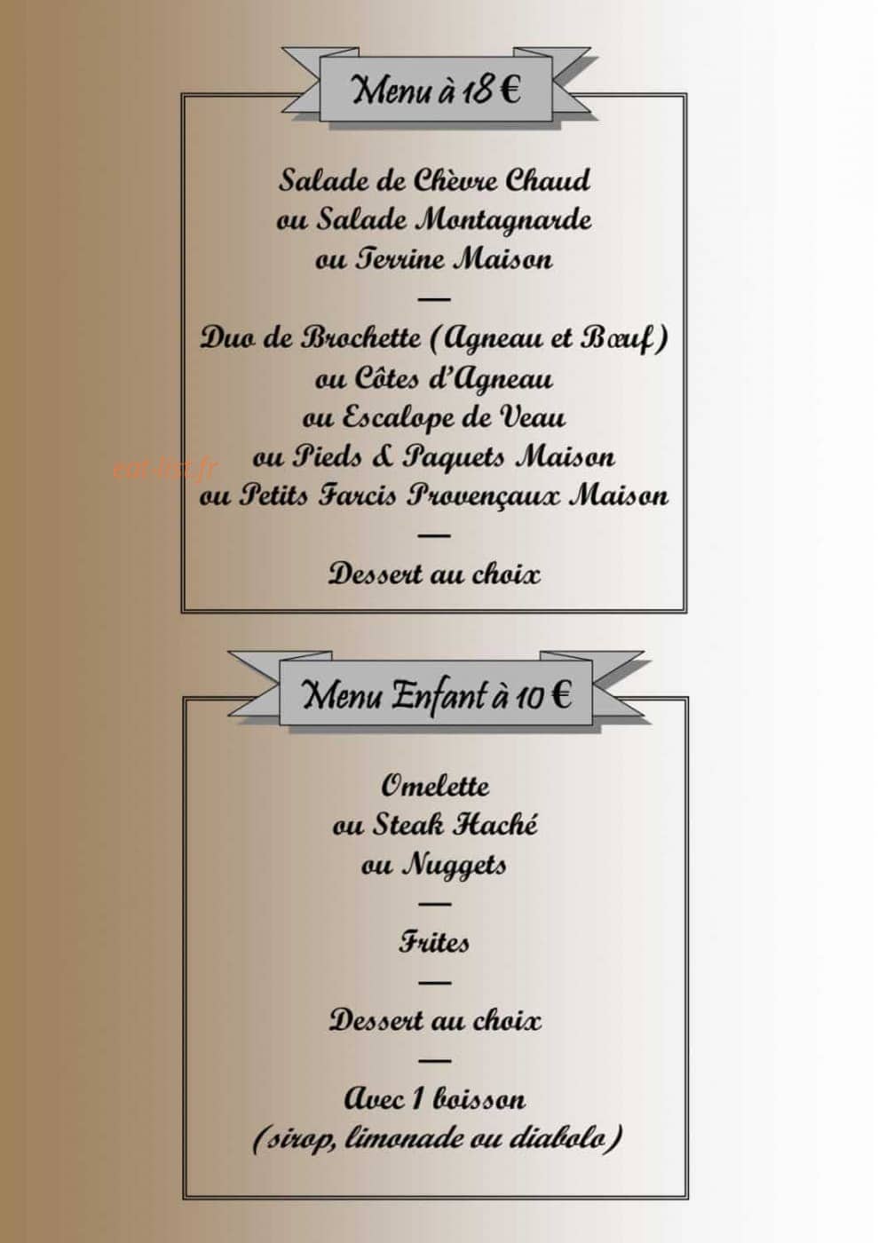 Bistrot des Alpes — carte page 7