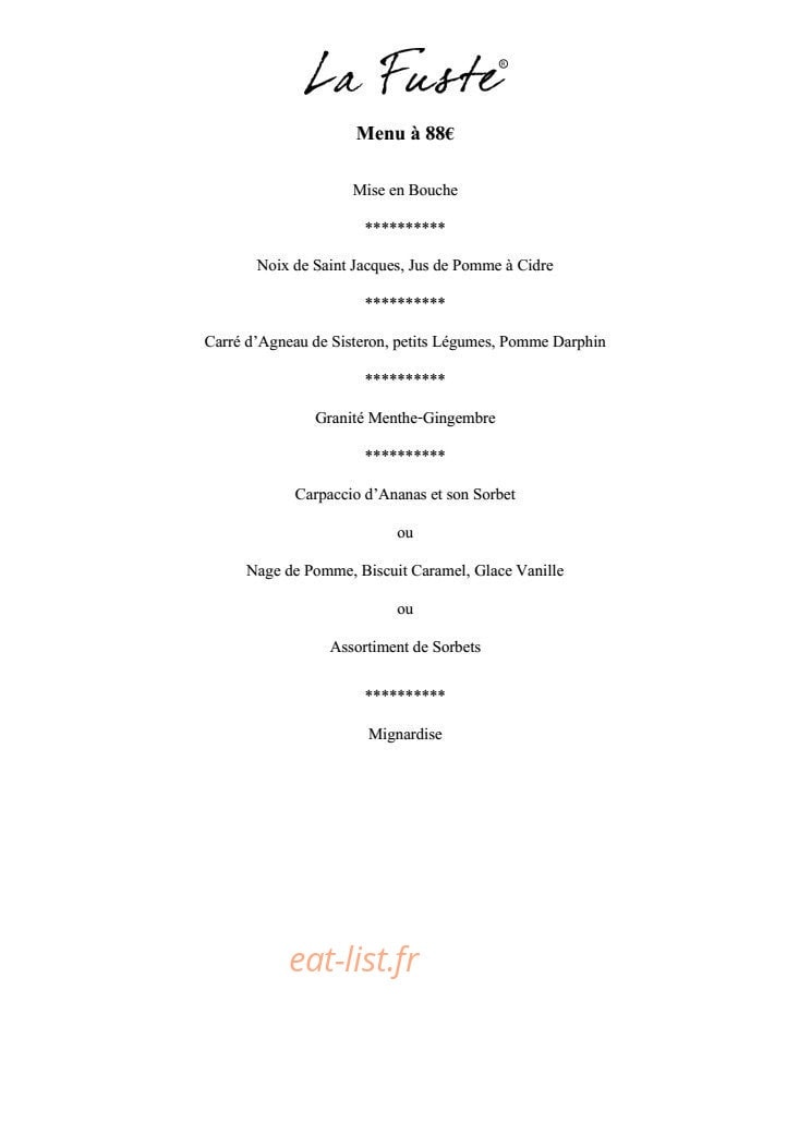 Hôtel Restaurant Saint Clair — carte page 3
