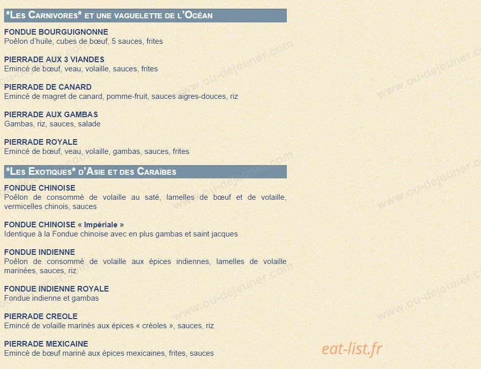 Chez Franz — carte page 2