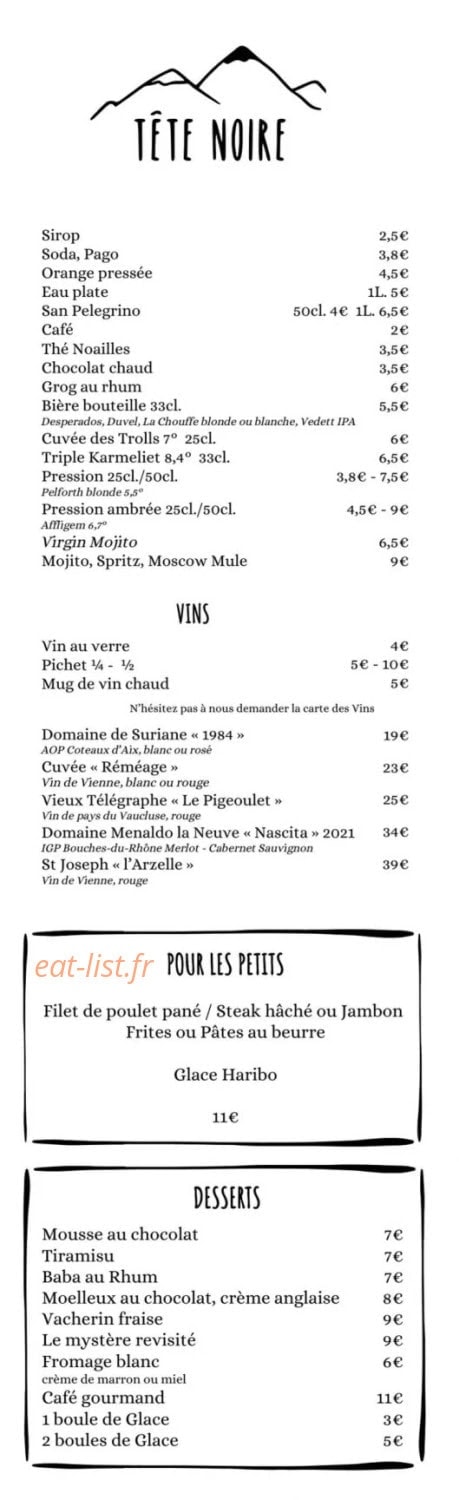 La Tête Noire — carte page 2