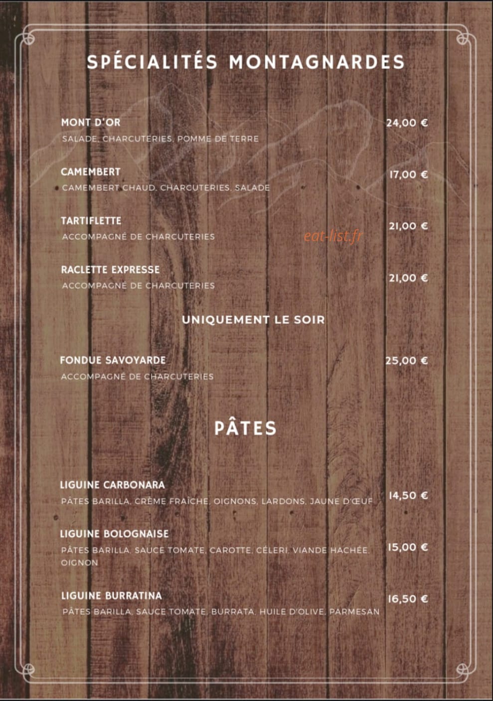 Rest'O Wap — carte page 3