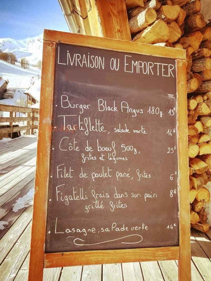 Restaurant L'Igloo — carte page 1