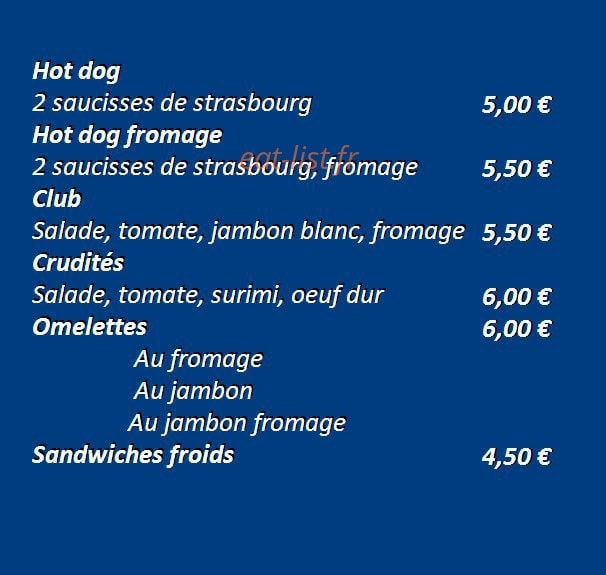 La sandwicherie — carte page 5