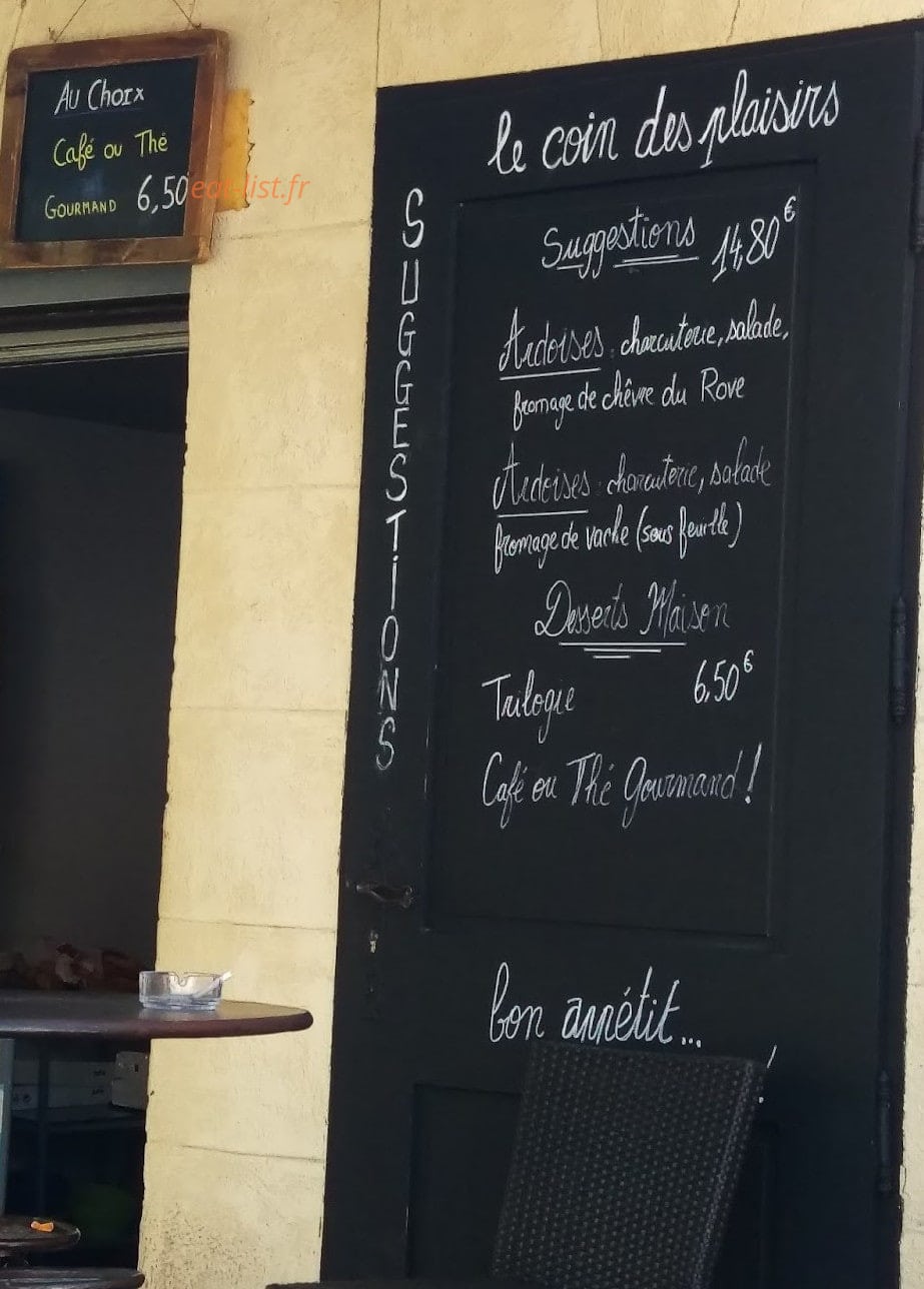 Bar Ubu — carte page 1