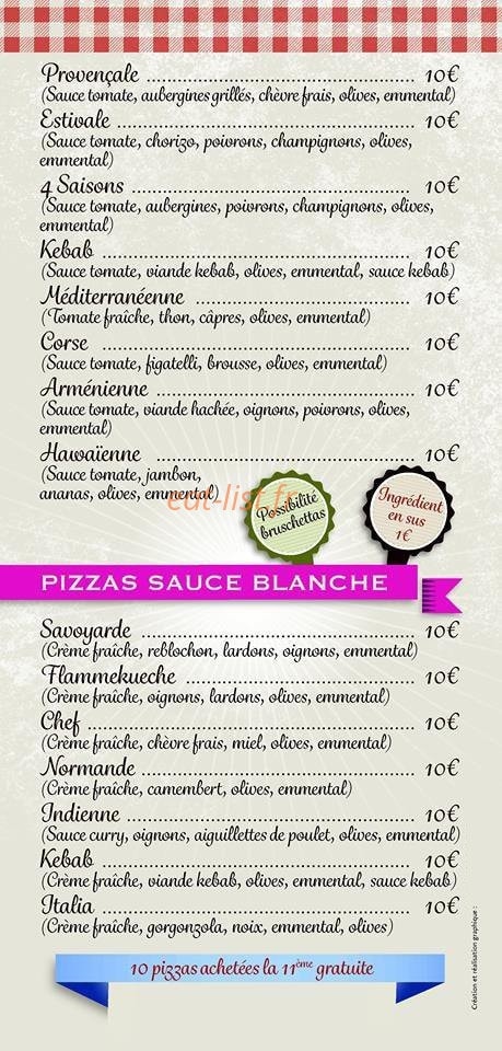 Pizzaïolo — carte page 2