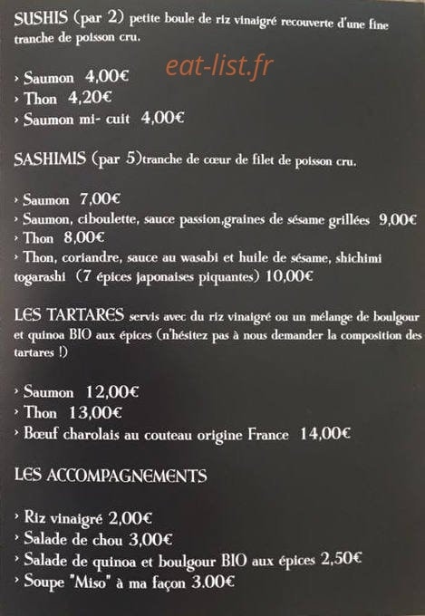 L’atelier de Margaux — carte page 2
