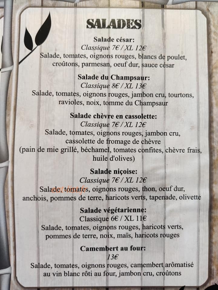 Le Jim's — carte page 1