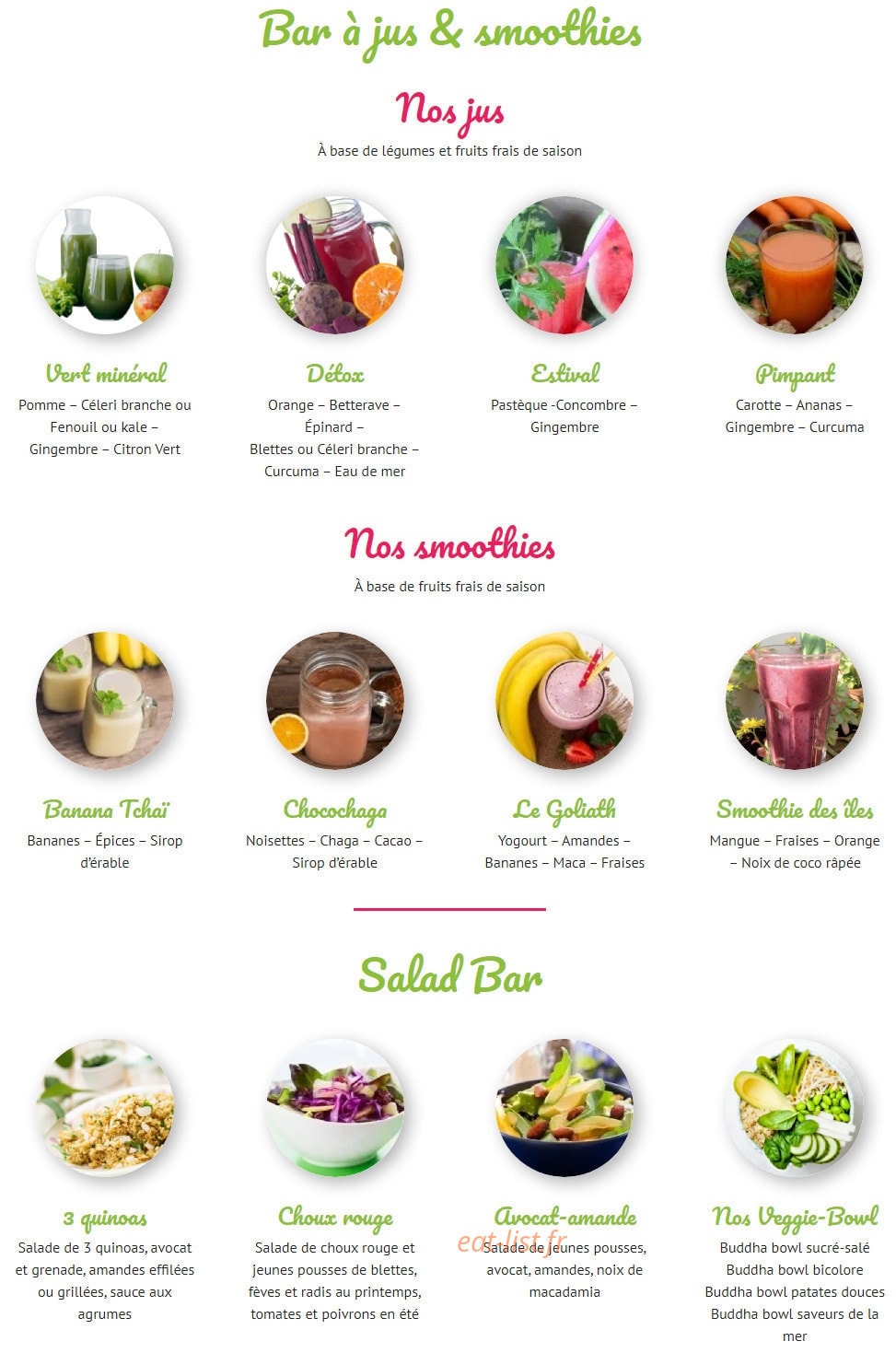 Les délices de Nini — carte page 1