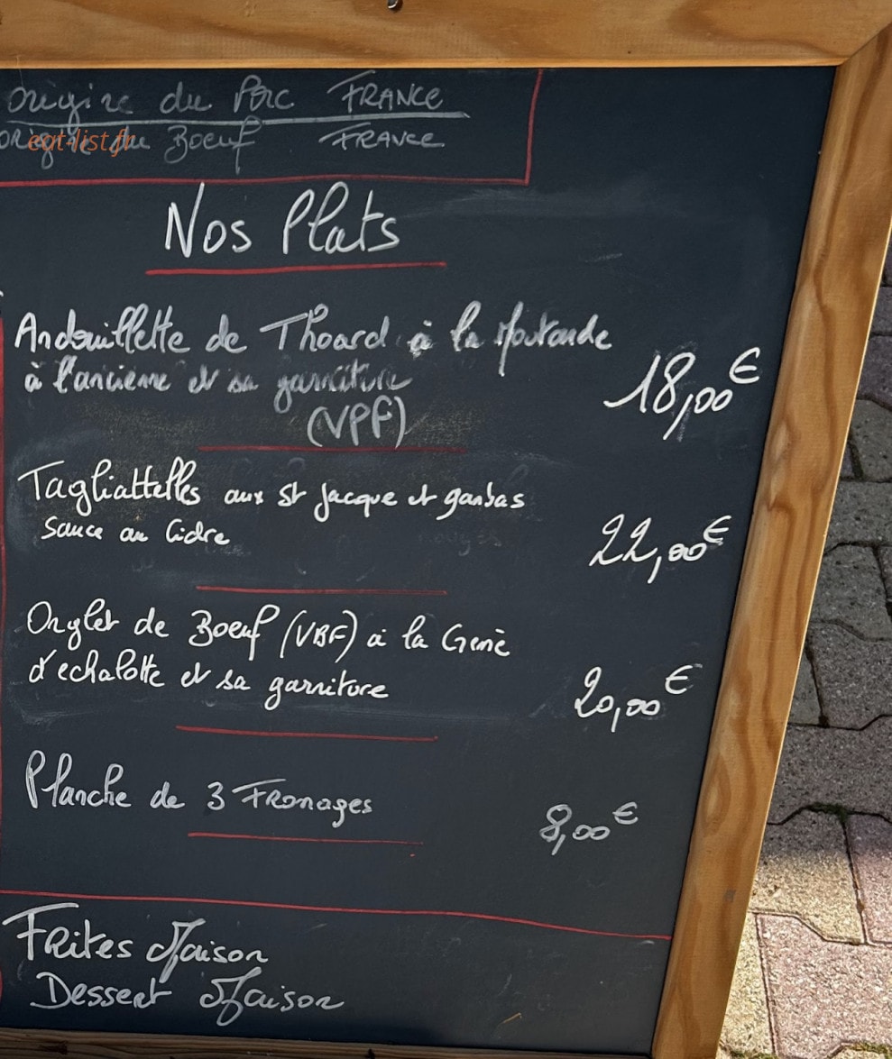 Alpes Hôtel — carte page 2