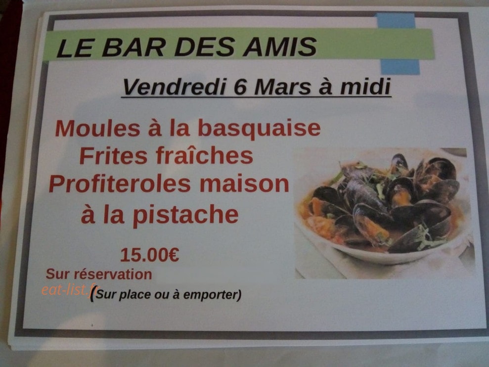 Bar des amis — carte page 1