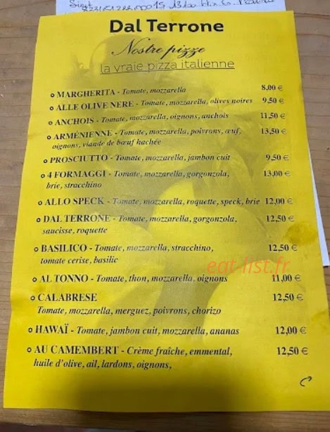Dal terrone — carte page 1