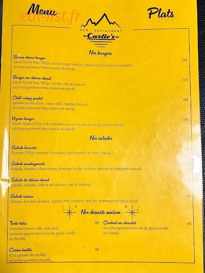 Carlie's — carte page 3