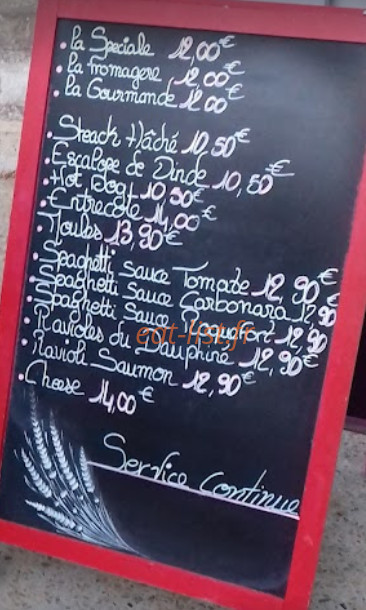 Carte et menu de Au Coin Gourmand à Moustiers Sainte Marie — Les plats
