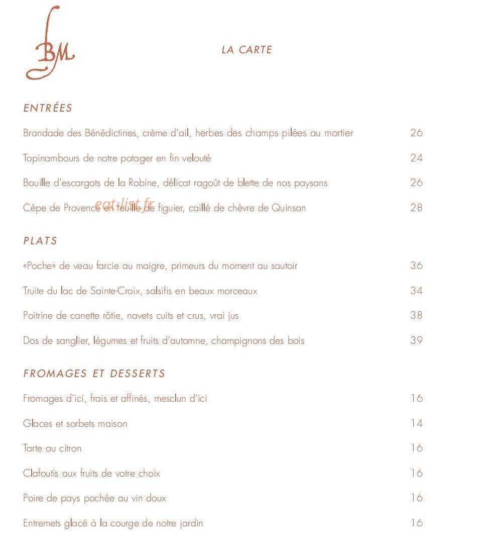 La Bastide de Moustiers — carte page 2