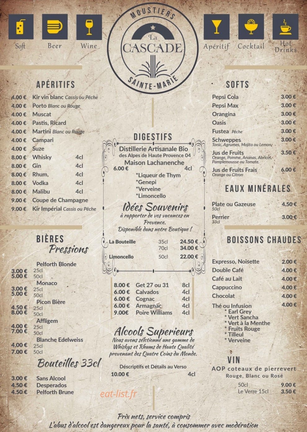 La Cascade — carte page 3