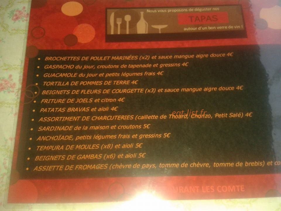 Restaurant Les Comte — carte page 3