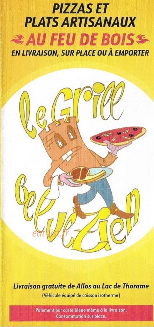 Le Grill Belvezien — carte page 1