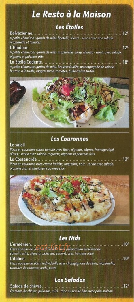 Le Grill Belvezien — carte page 4