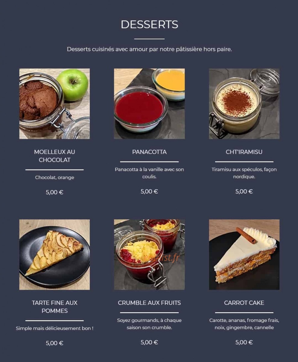 Les bons petits plats — carte page 6