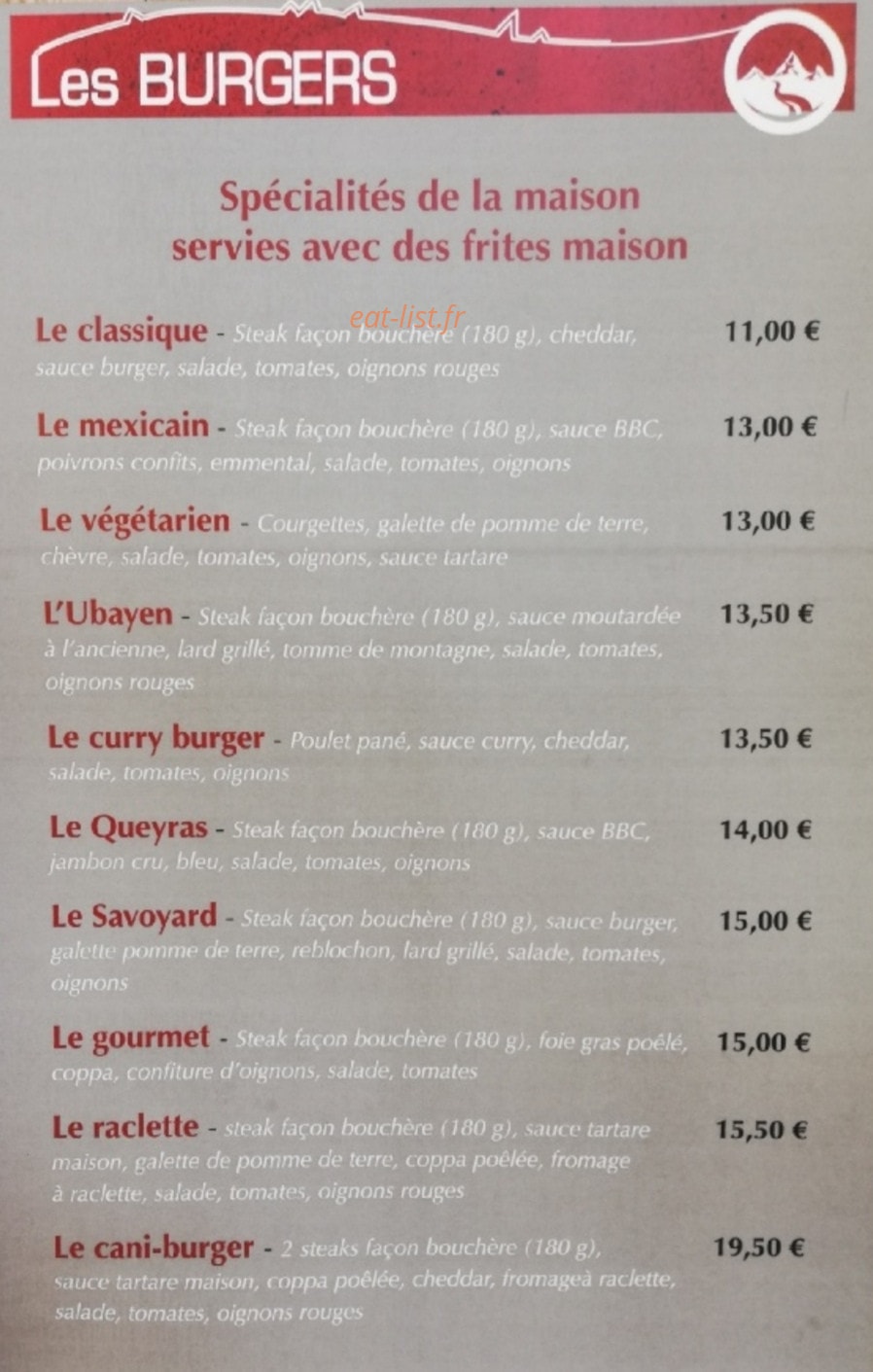 L'Instant Gourmand — carte page 2