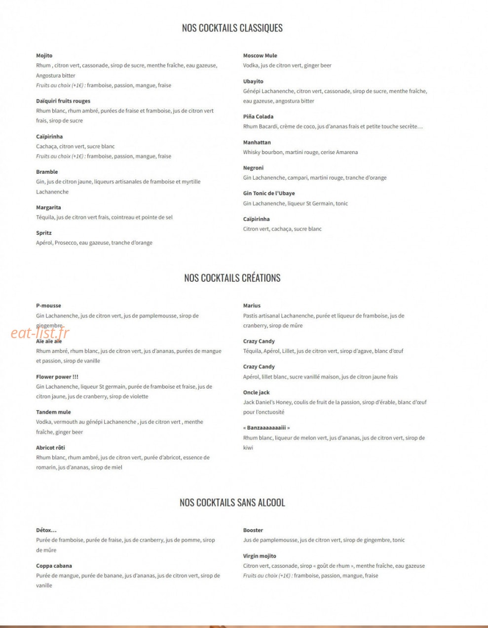 Ô Tandem — carte page 1