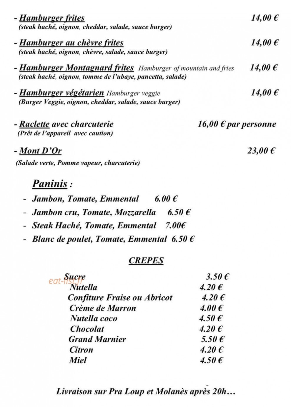 L'artichouette — carte page 2