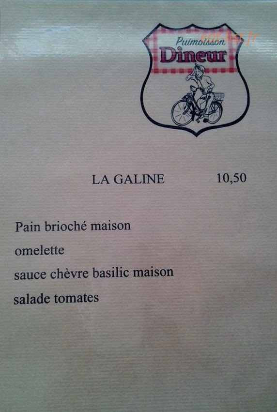 Le Dineur — carte page 7