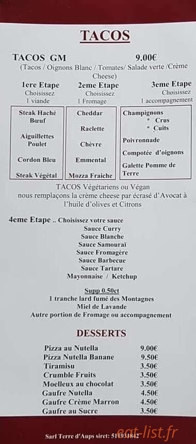 La Guinguette Planes — carte page 3